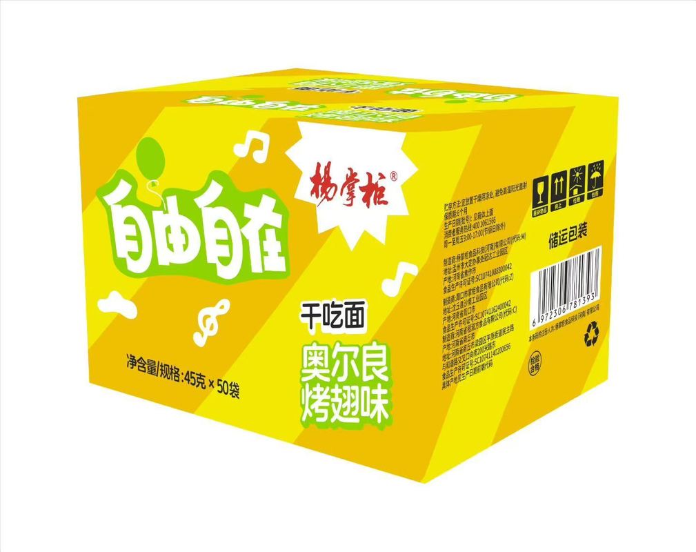 บะหมี่กึ่งสำเร็จรูปและพร้อมทานสำหรับมื้ออาหารด่วน รสปีกไก่ออร์ลีนส์