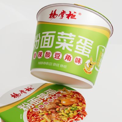 บะหมี่กึ่งสำเร็จรูปเส้นหมี่รสเผ็ด 192 กรัม x 12 กระป๋อง รสถั่วเปรี้ยวเผ็ดหอม